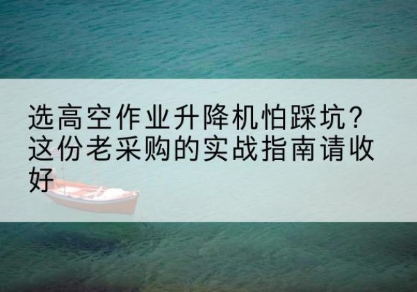 河南高空作业升降机厂家推荐-选高空作业升降机怕踩坑？这份老采购的实战指南请收好